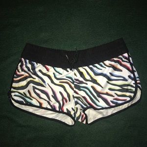 Size M zebra swim shorts